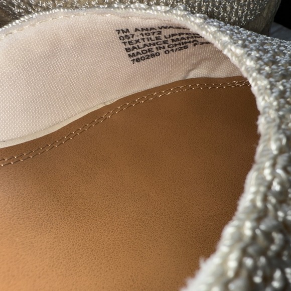 a.n.a Womens Wasper Wedge Cream Slingback Strap Closed Toe Lace Up Sandals Sz 7M - Picture 4 of 8